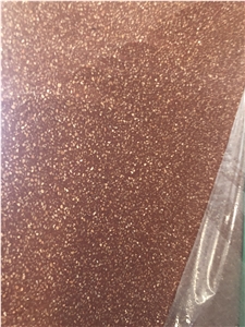 Inorganic Cement Red Terrazzo Polished Slabs